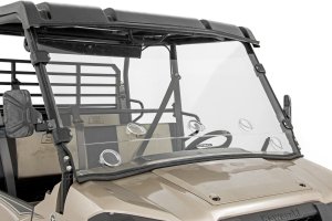 Kawasaki Mule PRO-FXT Ranch Edition Platinum Vented Full Windshield - Rough Country - Scratch Resistant - '22-'23